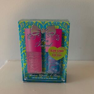 Too Faced Pink and Blue Kissing Jelly Lip Gloss Set